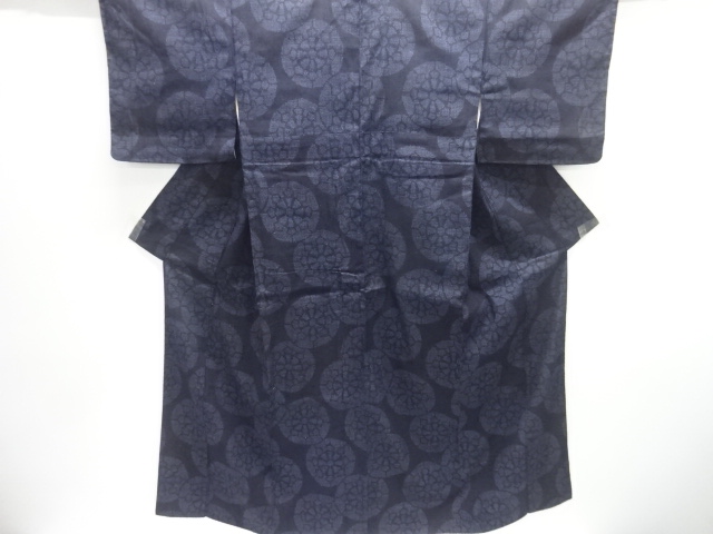 JAPANESE KIMONO / YUKI TSUMUGI / WOVEN KIKKO & GENJI CART